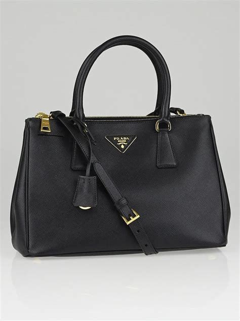 prada black saffiano lux leather small zip tote bag bn1801|Prada saffiano leather bag.